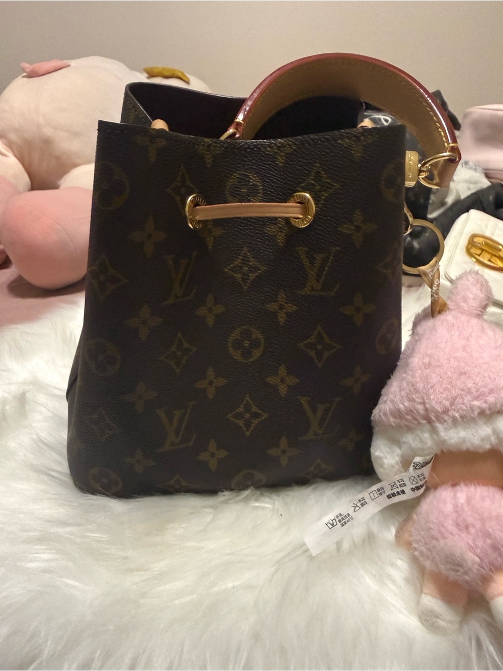 Louis Vuitton Brown Monogram Drawstring Bucket Bag